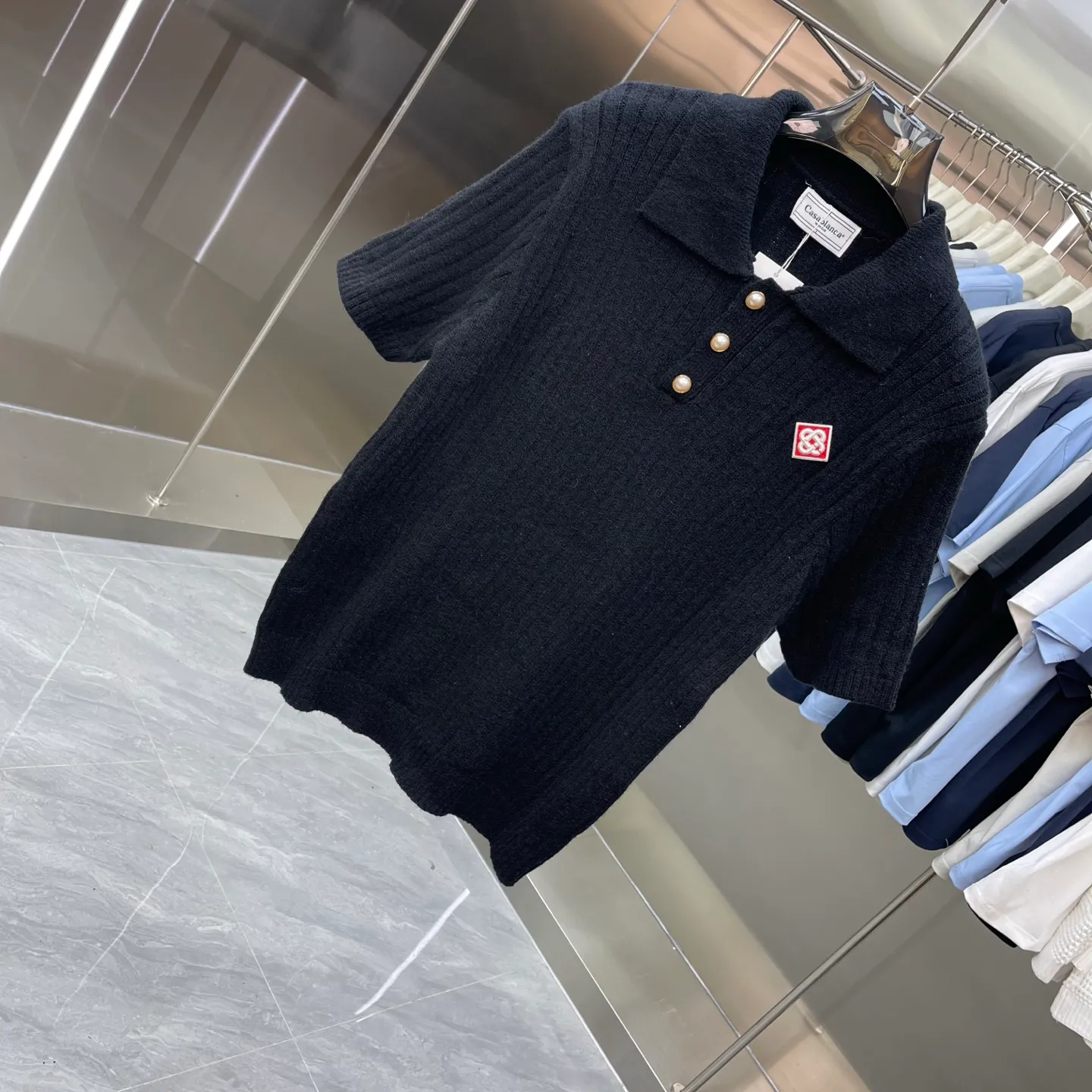 CASABLANCA Casablanca sweater suit Original development, comfortable upper body, imported equipment, original high-density embroidered seal, two-color splicing, hand-sewn cuffs + hem, OEM by domestic first-line brand Factory, impeccable workmanship Sizes: S M L XL